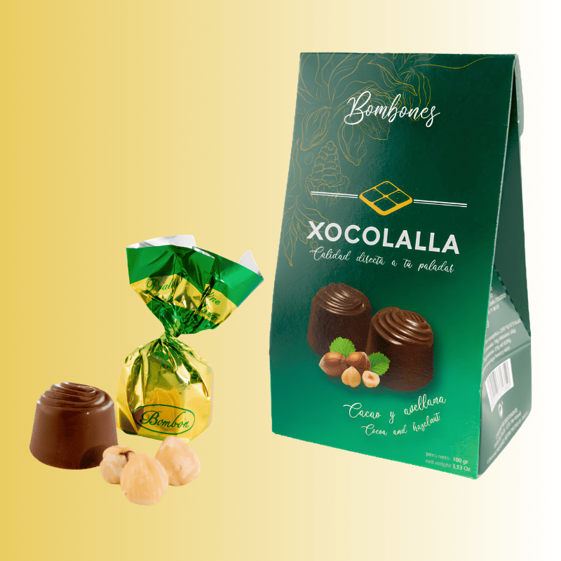 XOCOLALLA MAROC - Confiserie et chocolat - 0520118438 - Qualité et plaisir 5 Bonbon au chocolat et aux noisettes