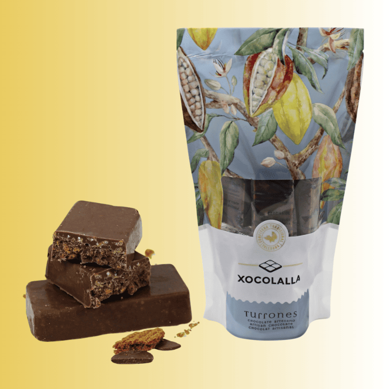XOCOLALLA MAROC - Confiserie et chocolat - 0520118438 - Qualité et plaisir 14 Nougat au chocolat et biscuit caramélisé