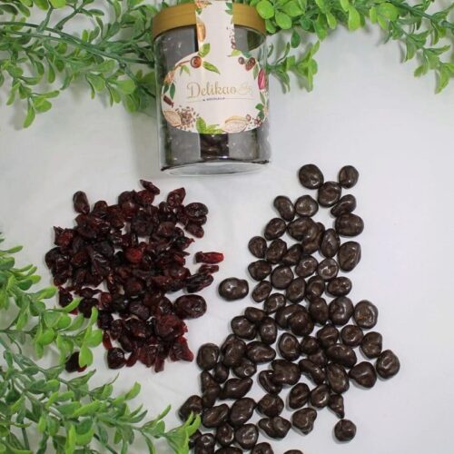 Xocoperlas cranberries enrobées de chocolat noir
