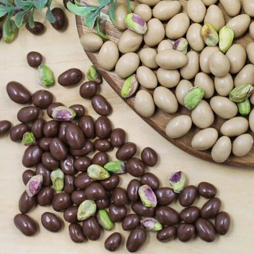 Xocoperlas pistaches enrobés de chocolat