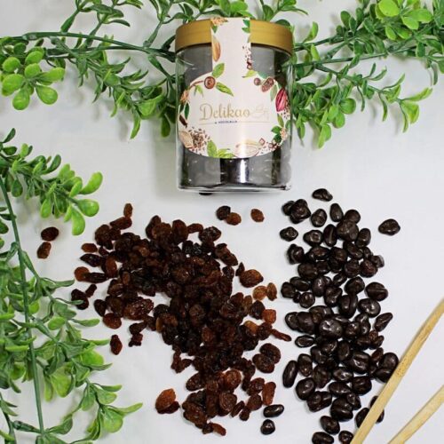 Xocoperlas raisins enrobés de chocolat noir